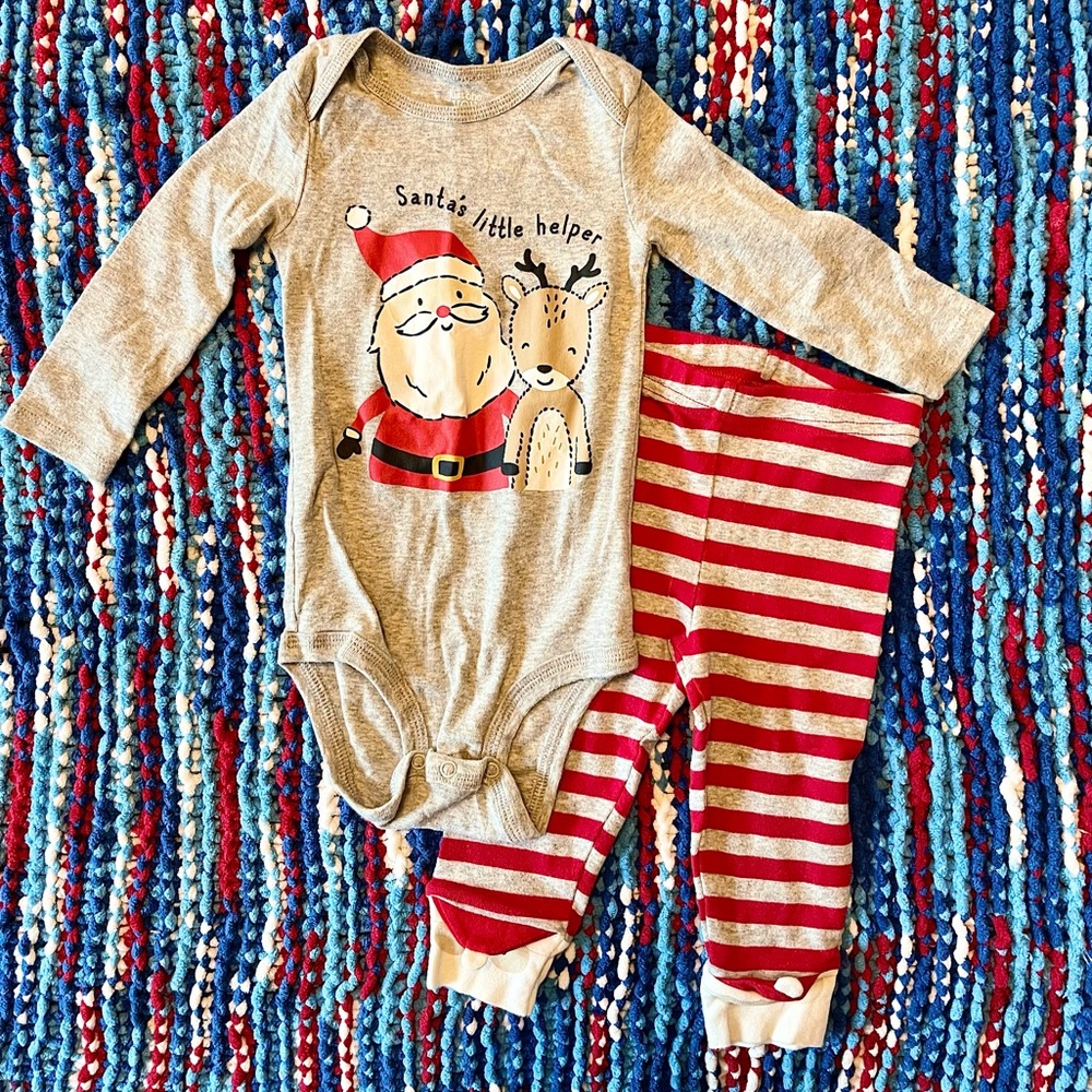 12M Carter’s Christmas Santa’s Little Helper Two Piece Outfit